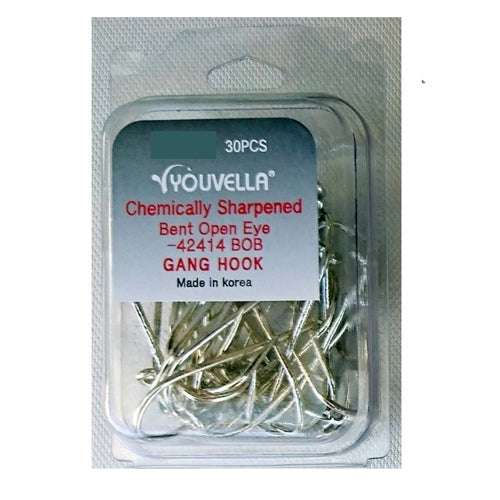 Youvella Bent Open Eye Gang Hooks (30pk)