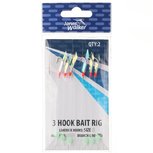 3 Hook Bait Rig x 2 - Jarvis Walker