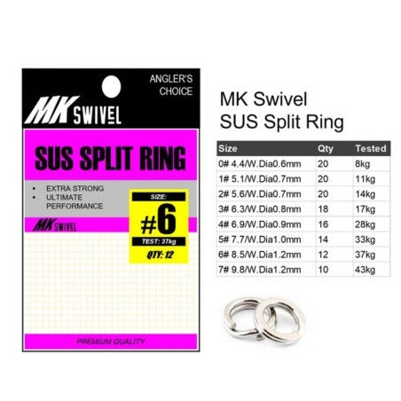 Split Rings - MK Swivel SUS Split Ring