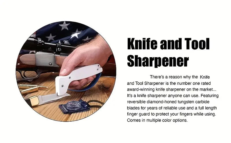 Knife Sharpener - Handheld with hand guard