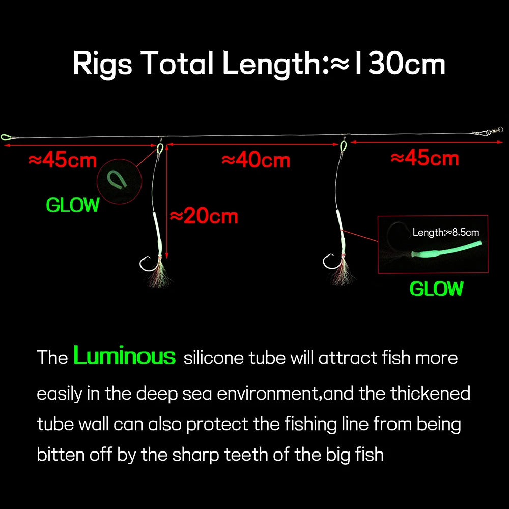 Deep Drop Hapuka Cod Grouper 2 x hook Rig