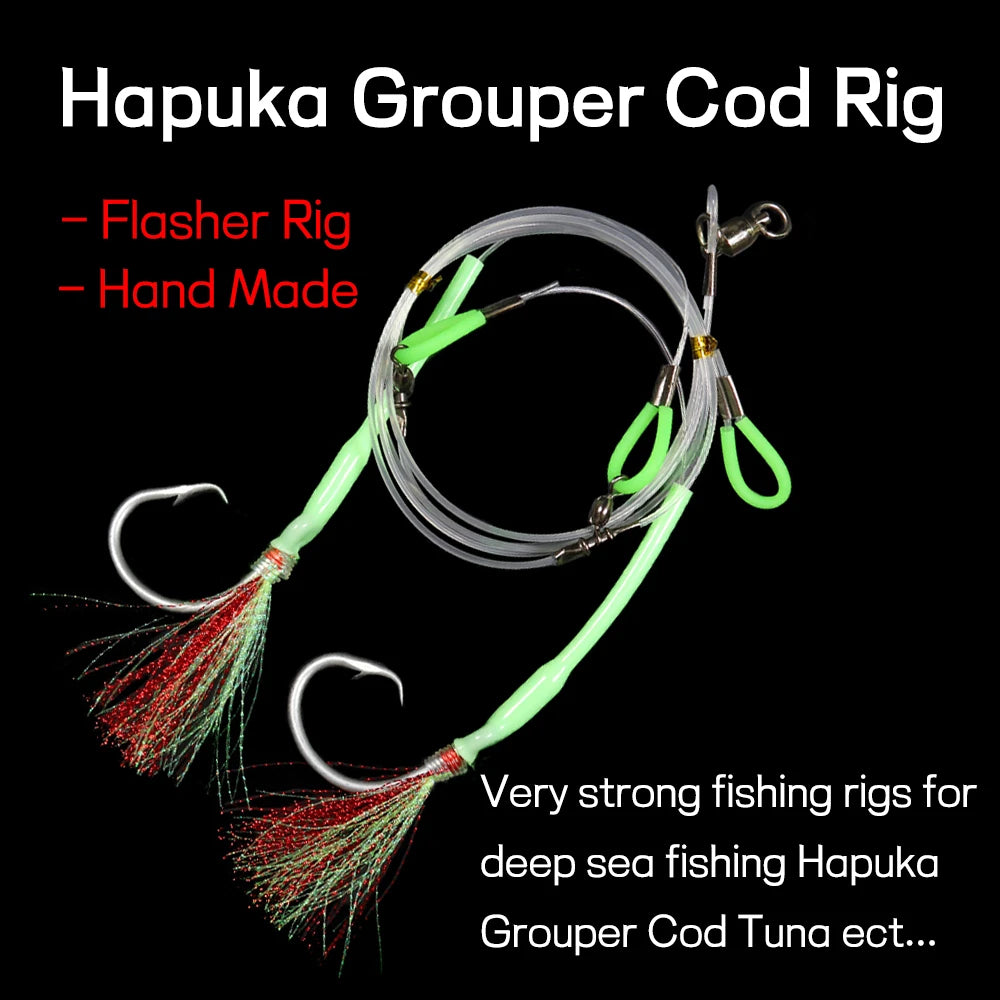 Deep Drop Hapuka Cod Grouper 2 x hook Rig