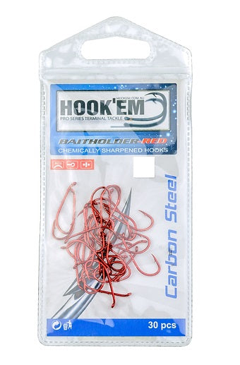 HookEm Red Baitholder - Prepack