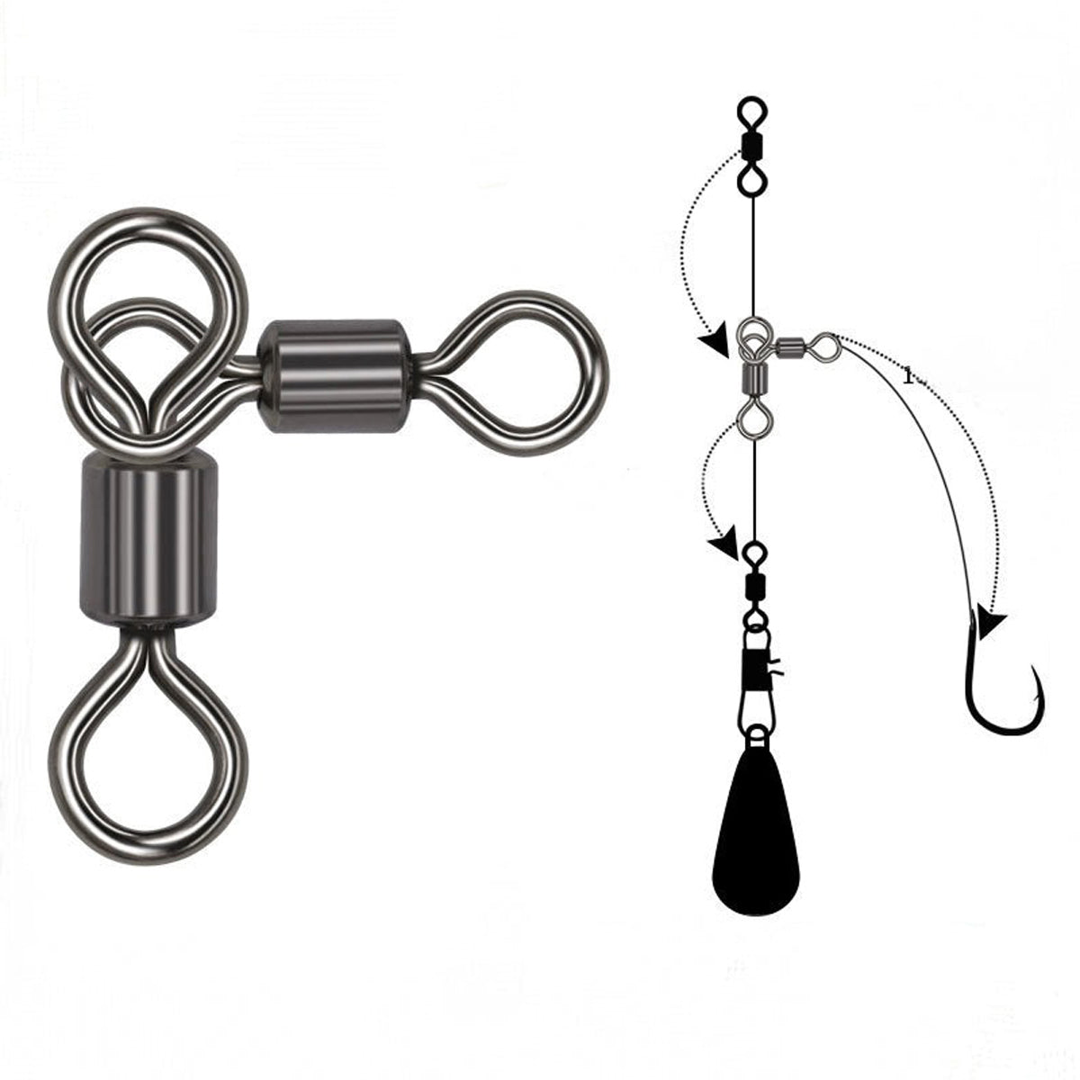 Swivels - MK Anglers Choice Triangle Joint Rolling Swivels