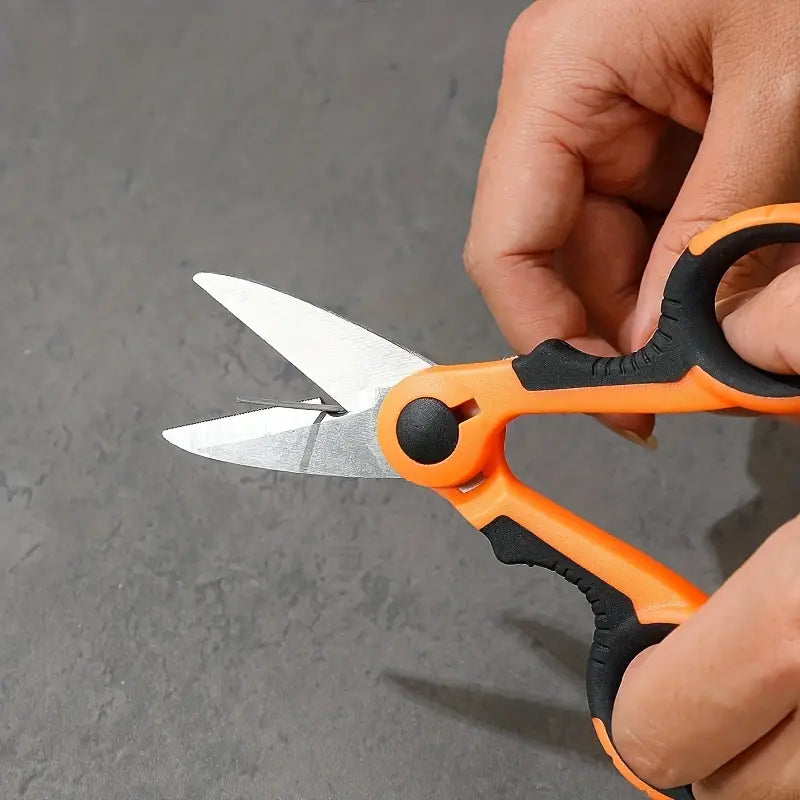 Braid Scissors - Orange Multifunction Fishing with Sheath