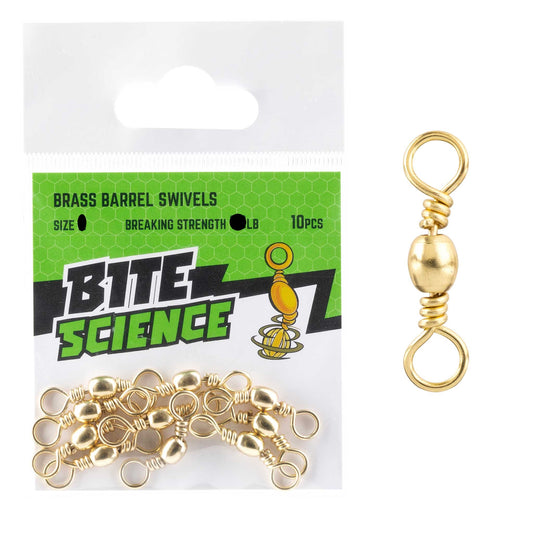 Brass Barrel Swivels - Bite Science