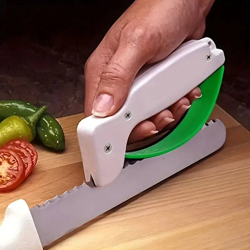 Knife Sharpener - Handheld with hand guard