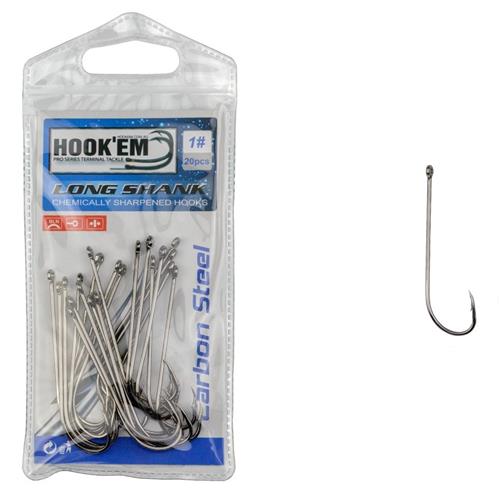 HookEm Long Shank BNC Black - Prepack