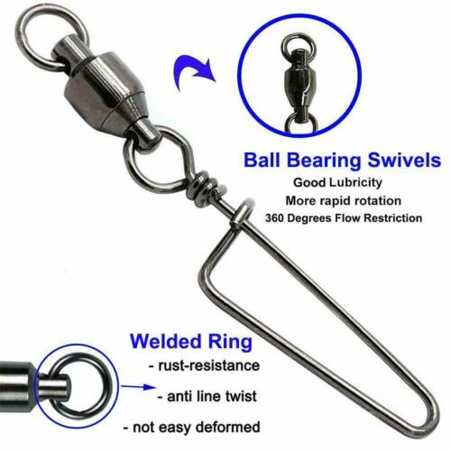 Black Ball Bearing Swivel with Coastlock Snap - Seahorse