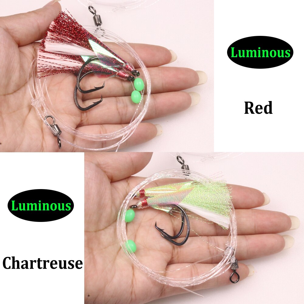 Snapper Rigs with 5/0 Hooks and Glow Flash