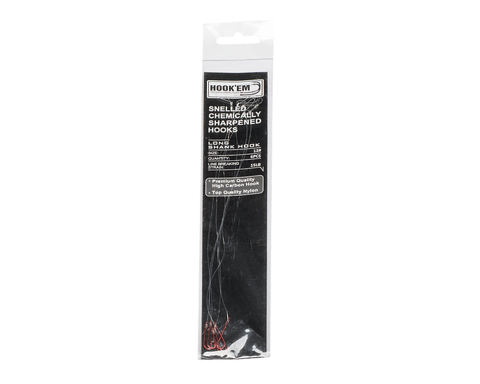 Snelled Chemically Sharpened Hooks - HookEm