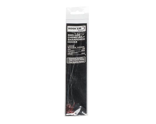 Snelled Chemically Sharpened Hooks - HookEm
