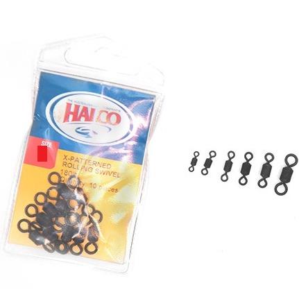 Black Rolling Swivel with X pattern - Halco