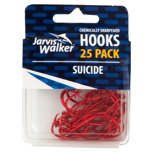 Jarvis Walker Red Suicide Hooks - Box of 25