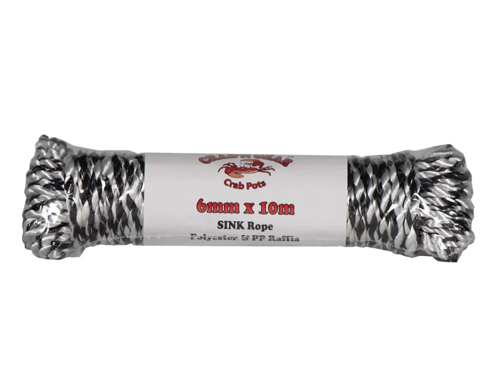 Long Sinker Ropes Rope - Crab n Gear 6mm Sink Rope β Water Tower Bait and Tackle