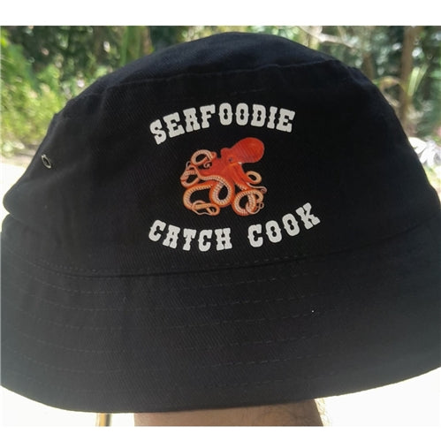 Seafoodie Bucket Hat Black