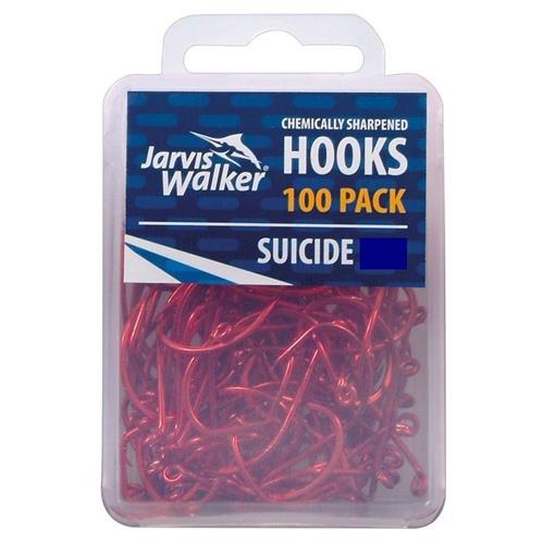 Jarvis Walker Red Suicide Hooks - Box of 100