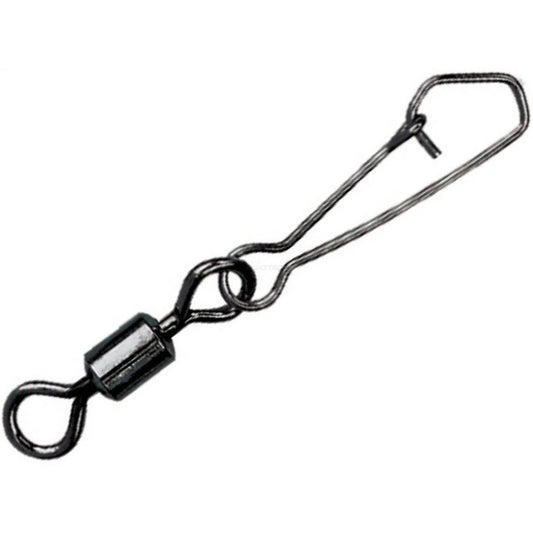 Black Rolling Swivel with Hook Snap - Oceanstream IFS