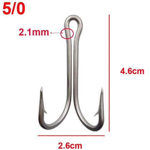 Double Hook - stainless steel 5/0