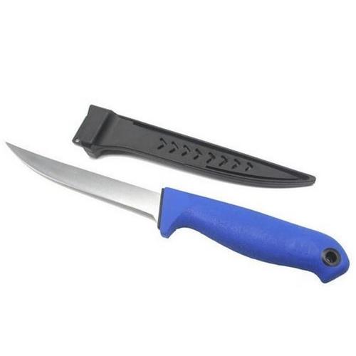 Knife - Mustad 6" Blue handle with sheath