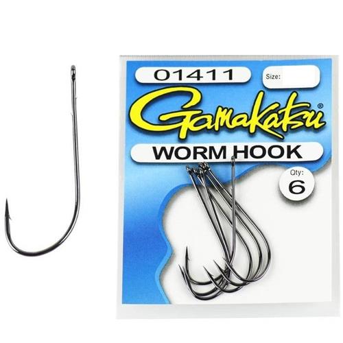 Gamakatsu 319307 Red Long Shank Hooks Size 6 Prepack for sale