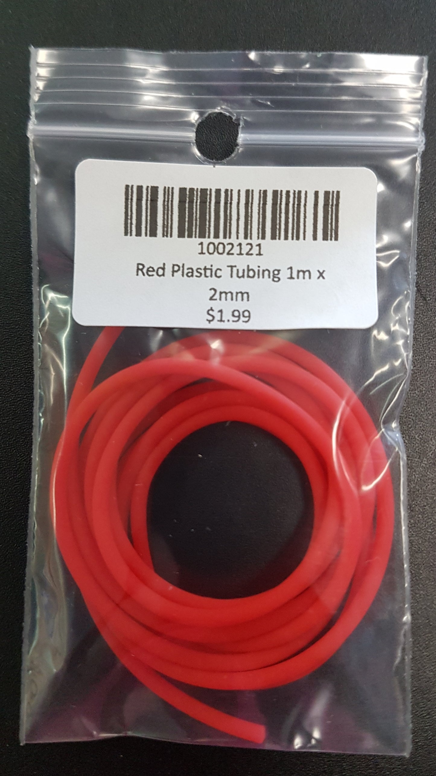 Red Tubing 1m x 2mm