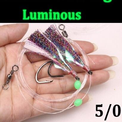 Snapper Rigs with 5/0 Hooks and Glow Flash